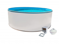 Бассейн Лагуна морозоустойчивый 3.00х1.25м круглый белый (скиммер, форсунка) 30515
